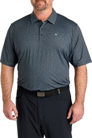 Callaway Big & Tall Chevron Gingham-Printed Performance Polo Shirt