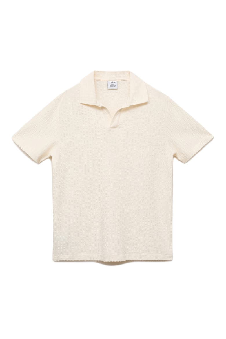 Seersucker Johnny Collar Polo, Alternate, color, ECRU