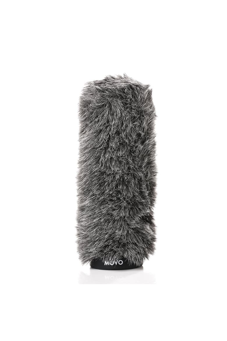 WS-G300 Furry Rigid Windscreen for Microphones 18-23mm in Diameter and up to 12.6" (32cm) Long - Dark Gray, Alternate, color, Black