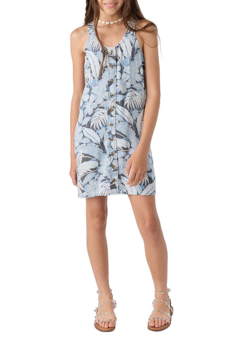 Kids' Hazen Button-Up Sundress, Main, color, SLATE