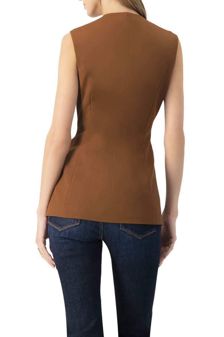 Solid Vest with Pockets, Alternate, color, Brown