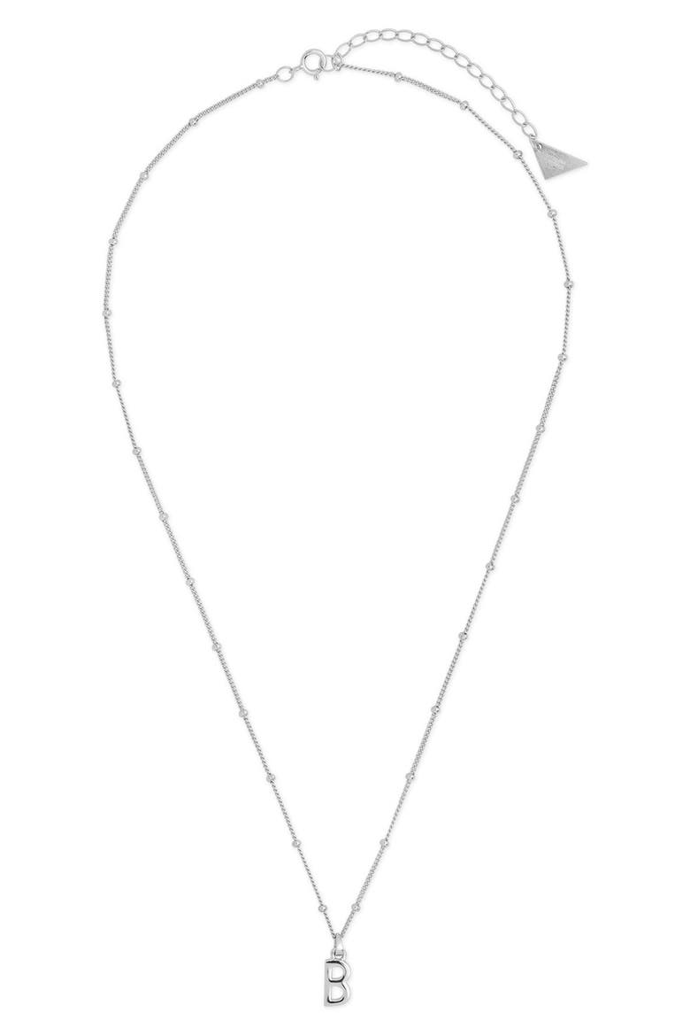 Sterling Silver Initial Necklace, Alternate, color, SILVER