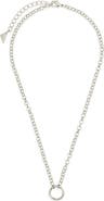 Sterling Forever Simple Link Pendant Chain Necklace