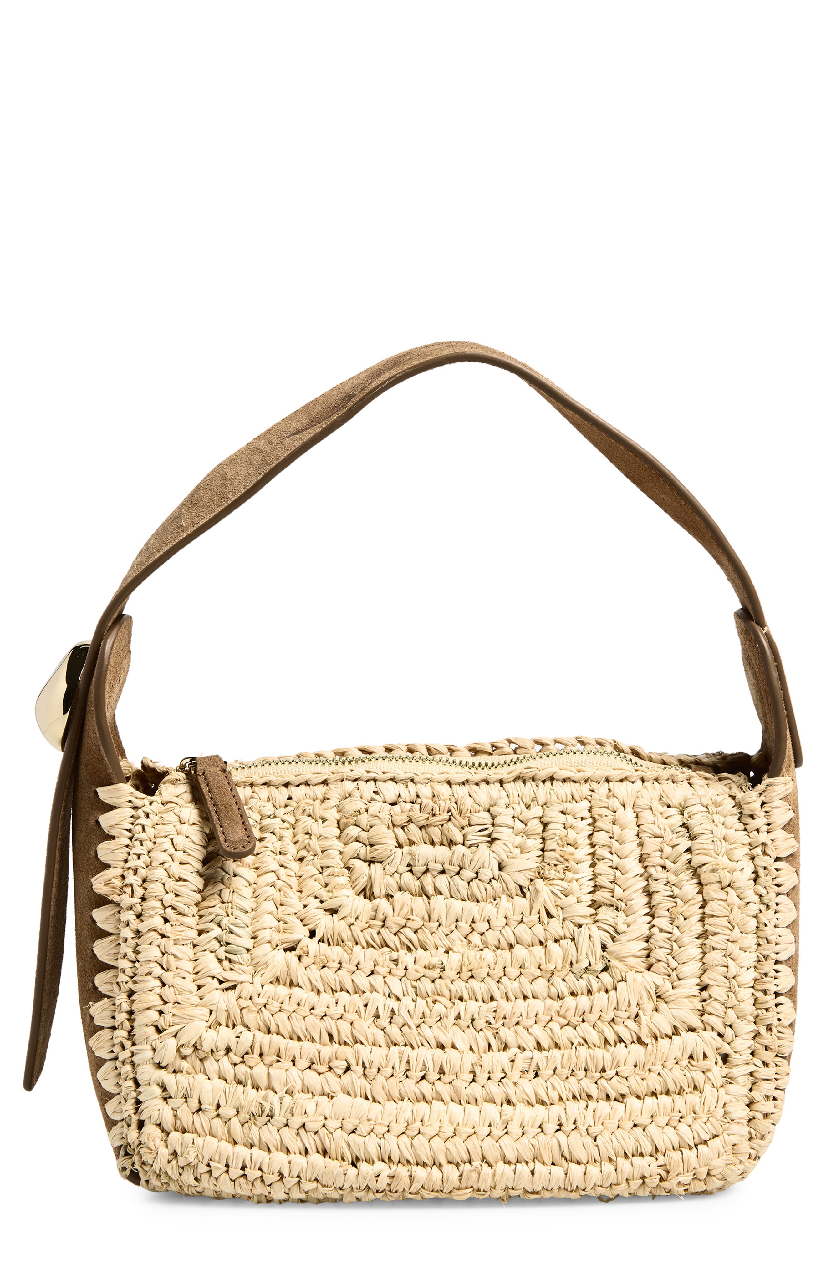 Madewell The Sculpted Metal Wristlet Bag in Aged Cognac Multi at Nordstrom