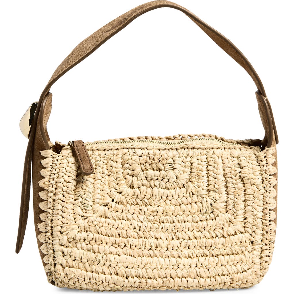 Madewell The Sculpted Metal Wristlet Bag in Aged Cognac Multi at Nordstrom