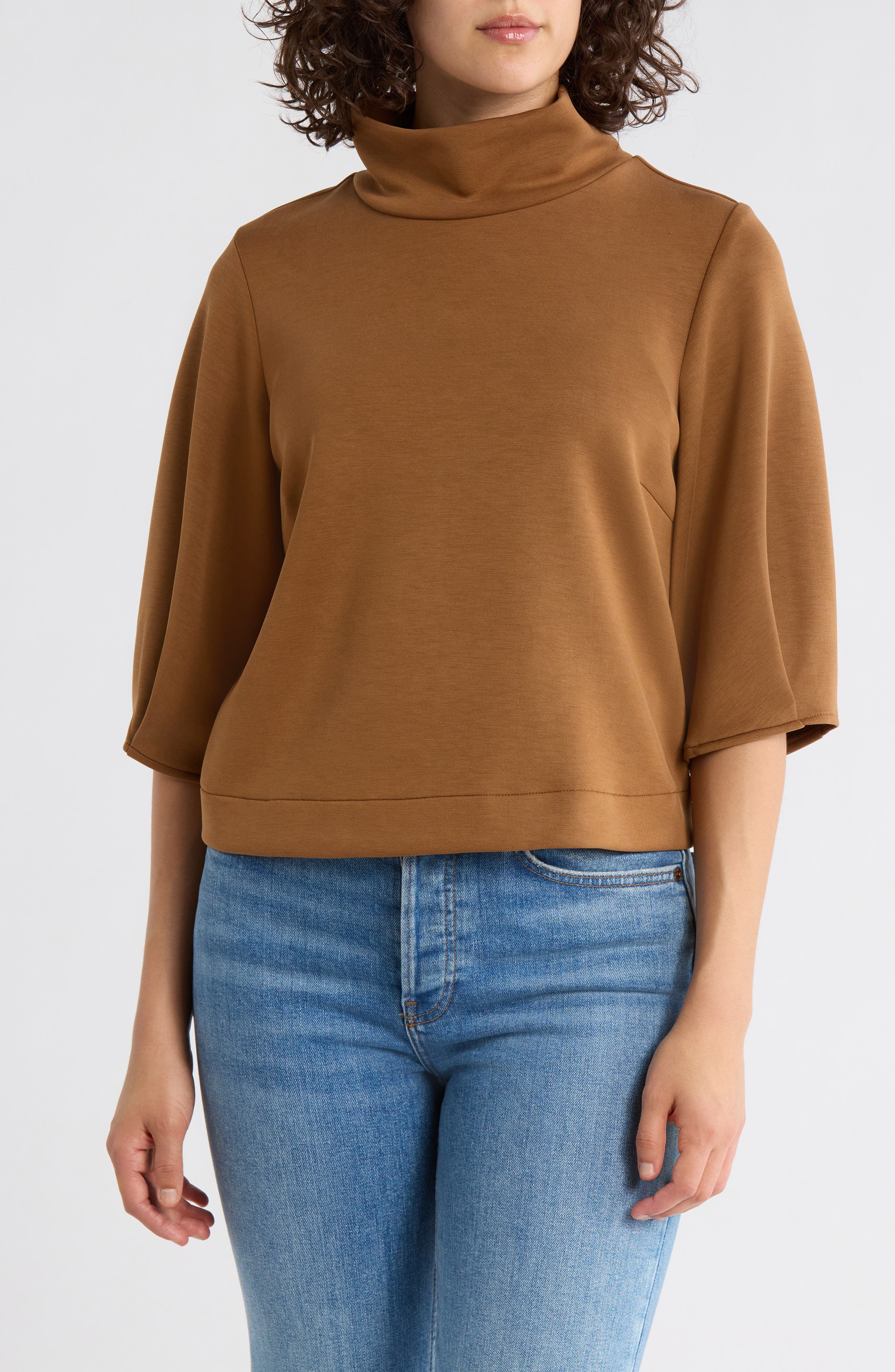 Democracy Mock Neck Crop Top