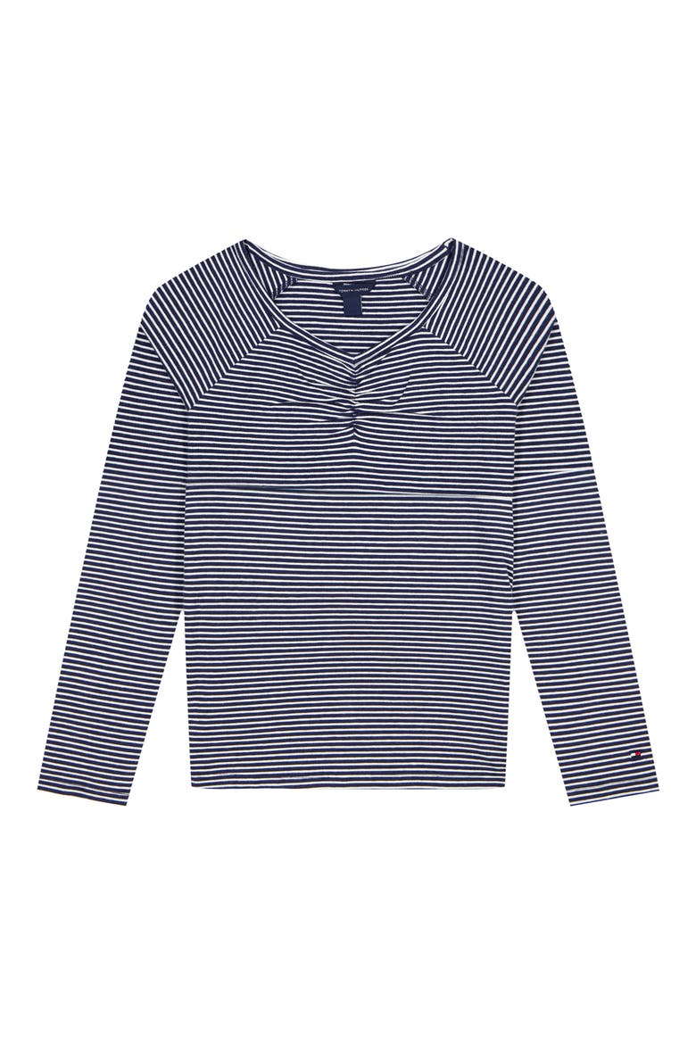Kids' Striped Raglan Sleeve T-Shirt, Main, color, NAVY BLAZER
