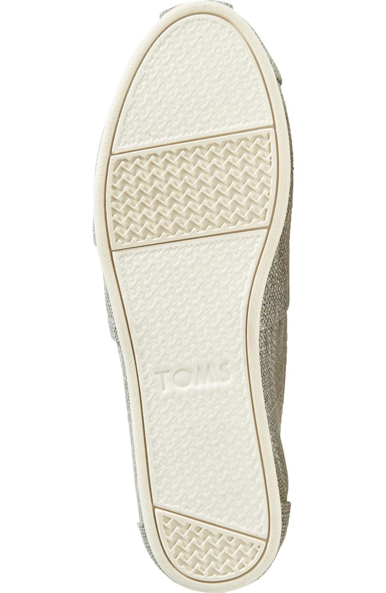 TOMS 'Classic' Metallic Linen Slip-On, Alternate, color,