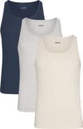 SKIMS 3-Pack Rib Stretch Cotton Tanks