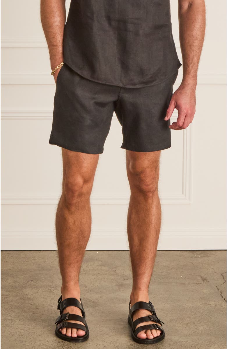 Aqua Blu Atelier Connor Shorts, Main, color, Black