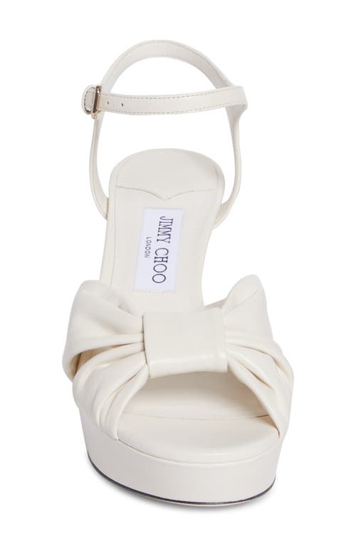 Jimmy Choo Women's Heloise 80 Platform Sandals In Latte