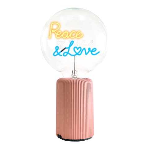 Peace And Love Portable Table Lamp