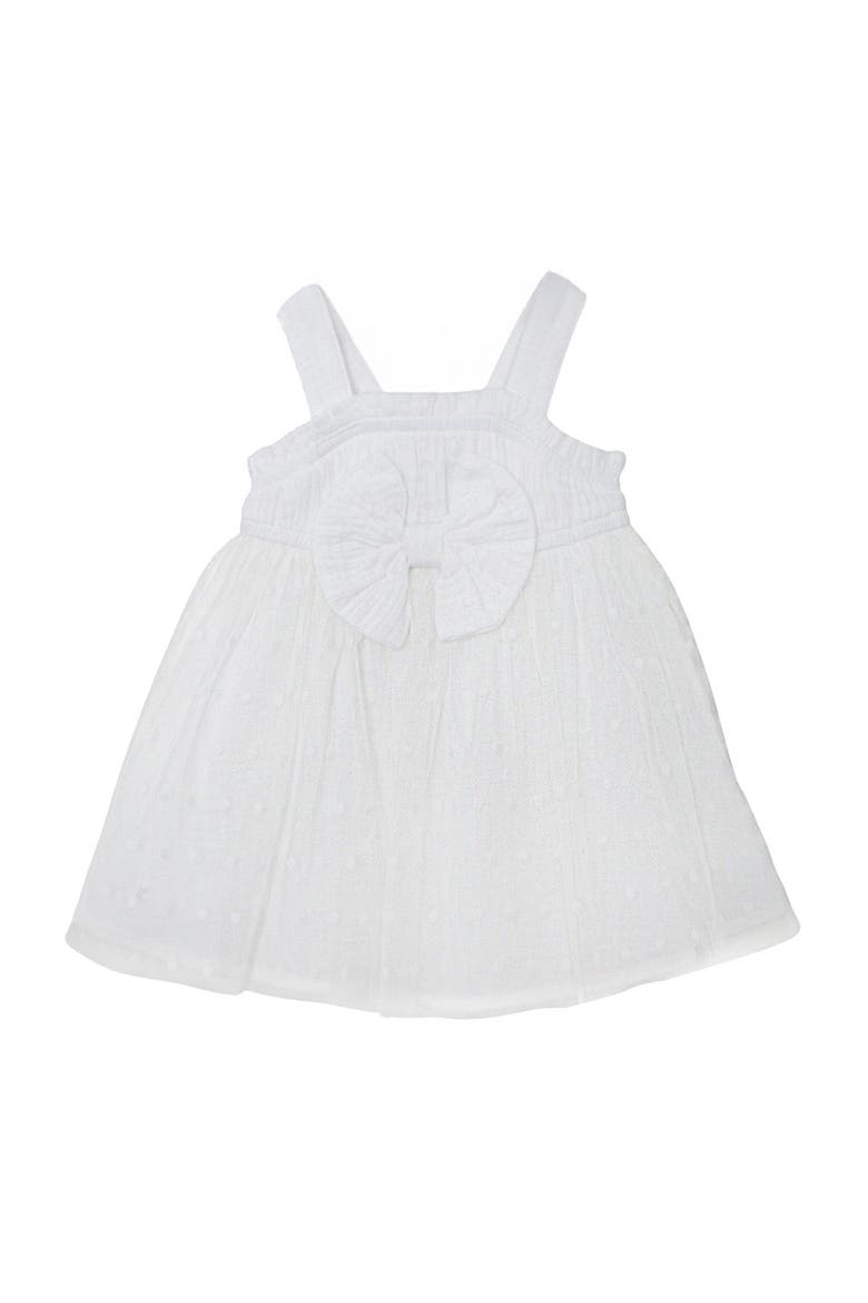 Birds of a Feather Sleeveless Dress, Main, color, White