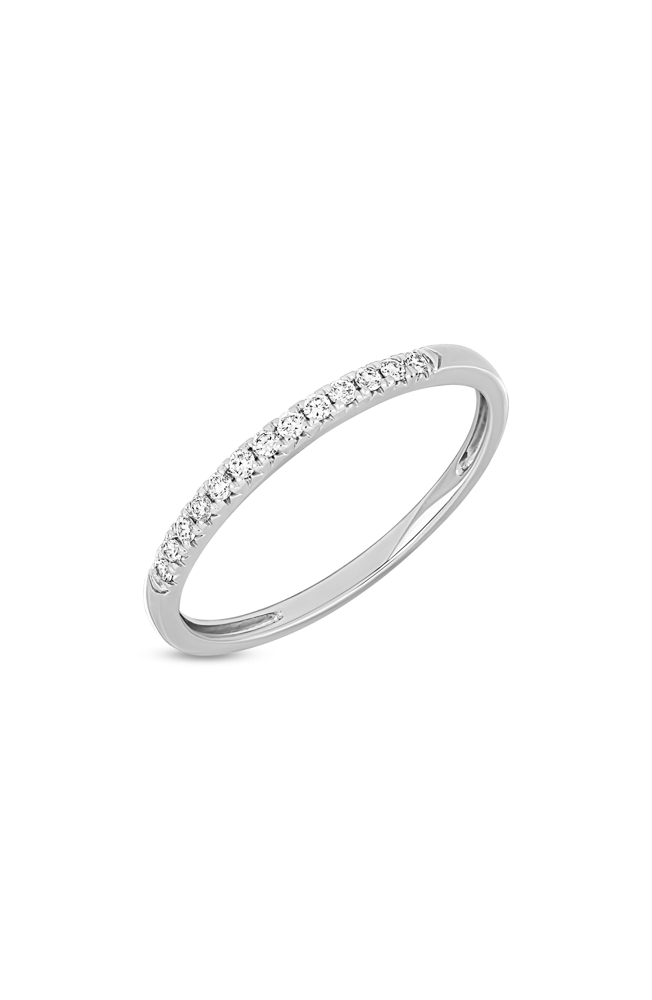 18k Gold Diamond Stackable Ring