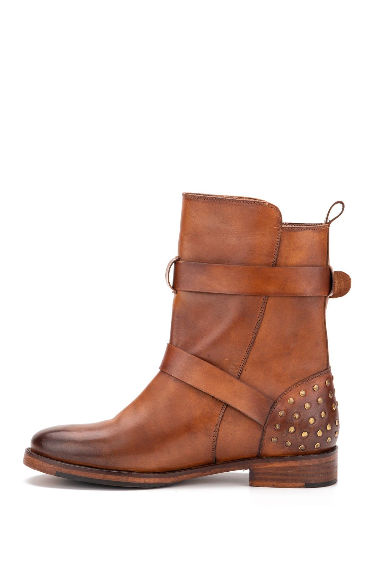 VINTAGE FOUNDRY Sherry Buckled Leather Boot, Alternate, color, Tan