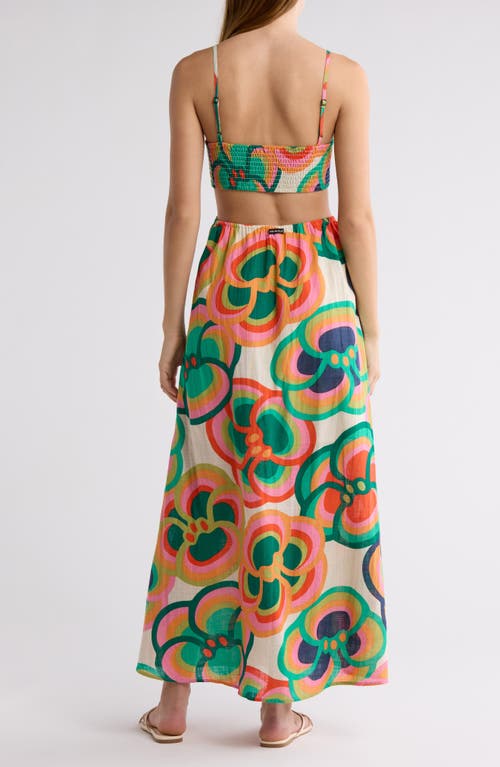 Billabong X Mami Wata True Desire Cutout Cotton Maxi Dress In Multi