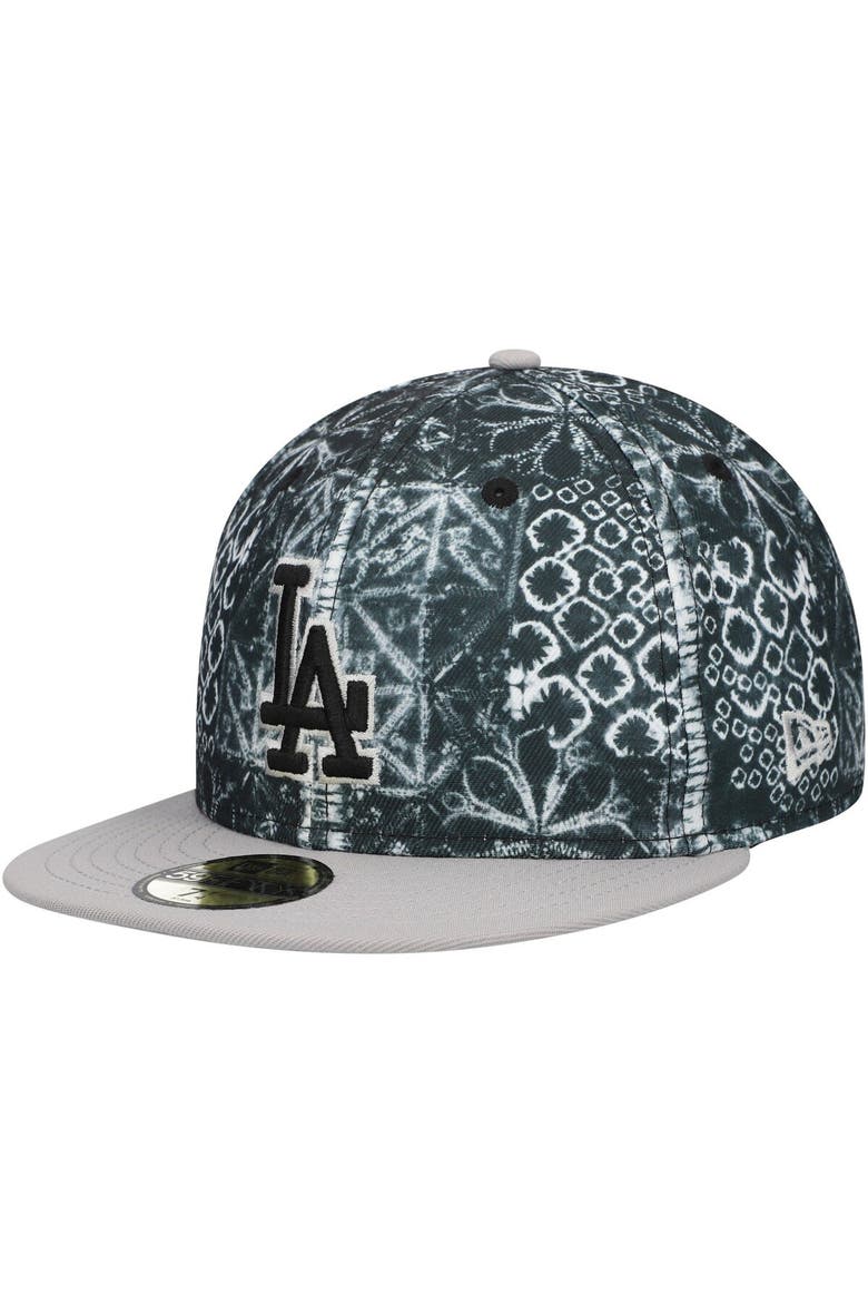 Men's New Era Black Los Angeles Dodgers Sands 59FIFTY Fitted Hat, Alternate, color, Black
