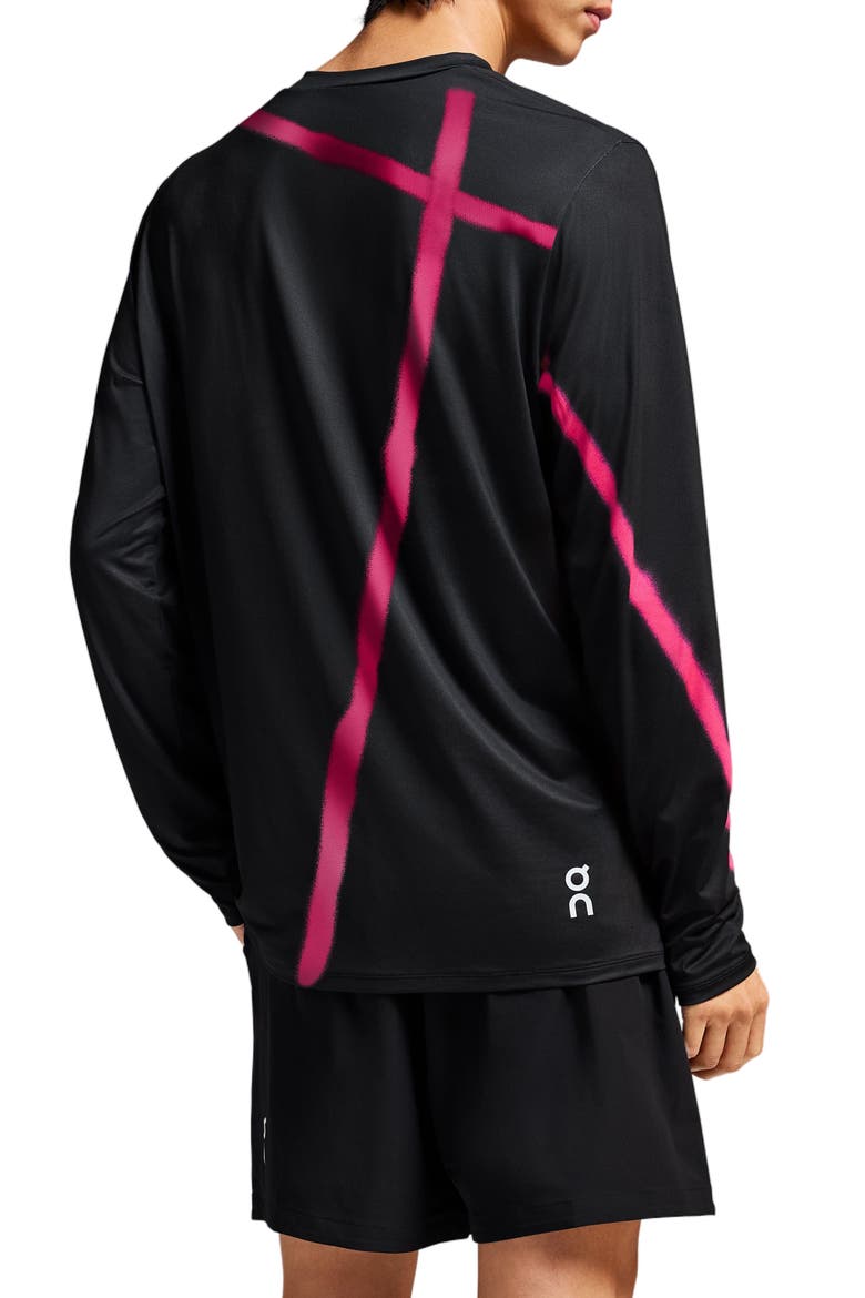 Court Long Sleeve Top, Alternate, color, BLACK