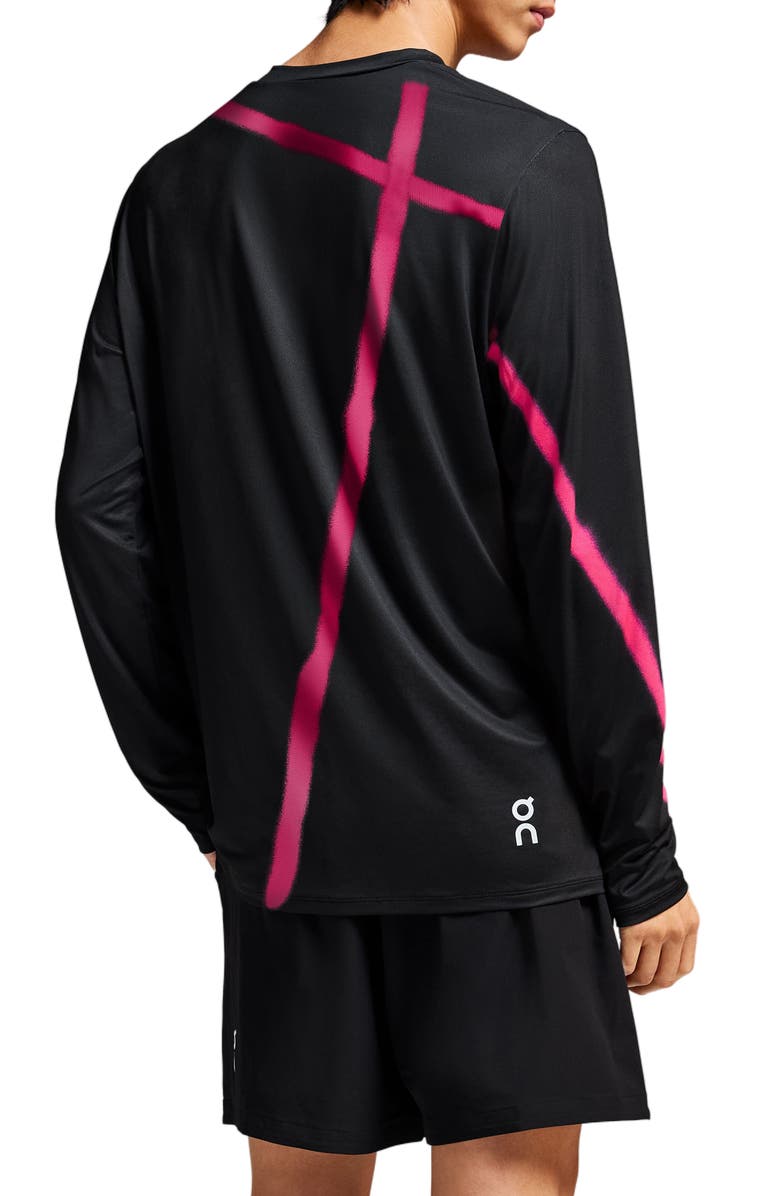 On Court Long Sleeve Top, Alternate, color, Black