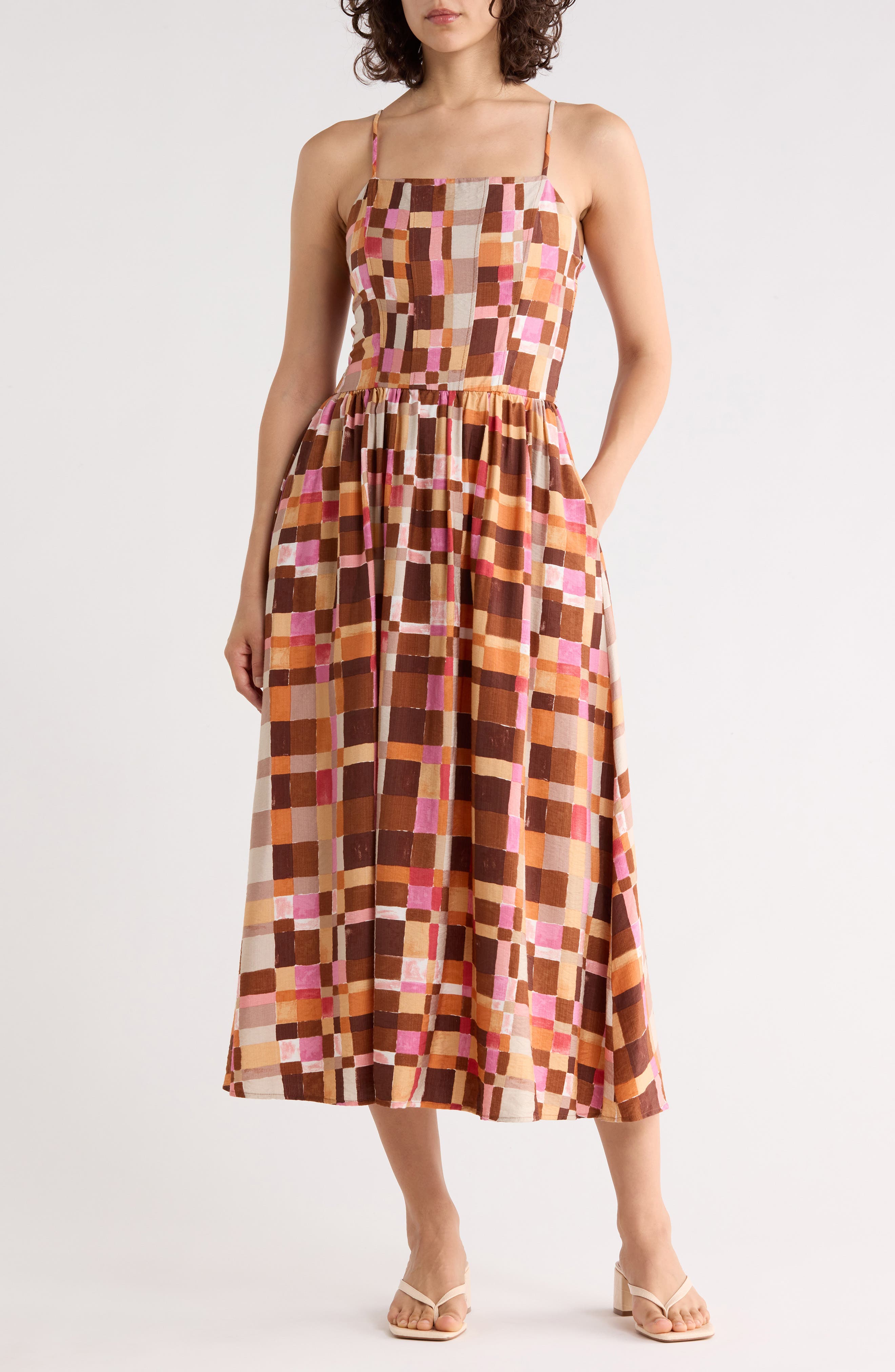 WEST K Strappy Smocked Back Dress