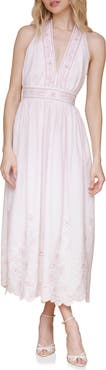 Avec Les Filles Embroidered Cotton Maxi Dress