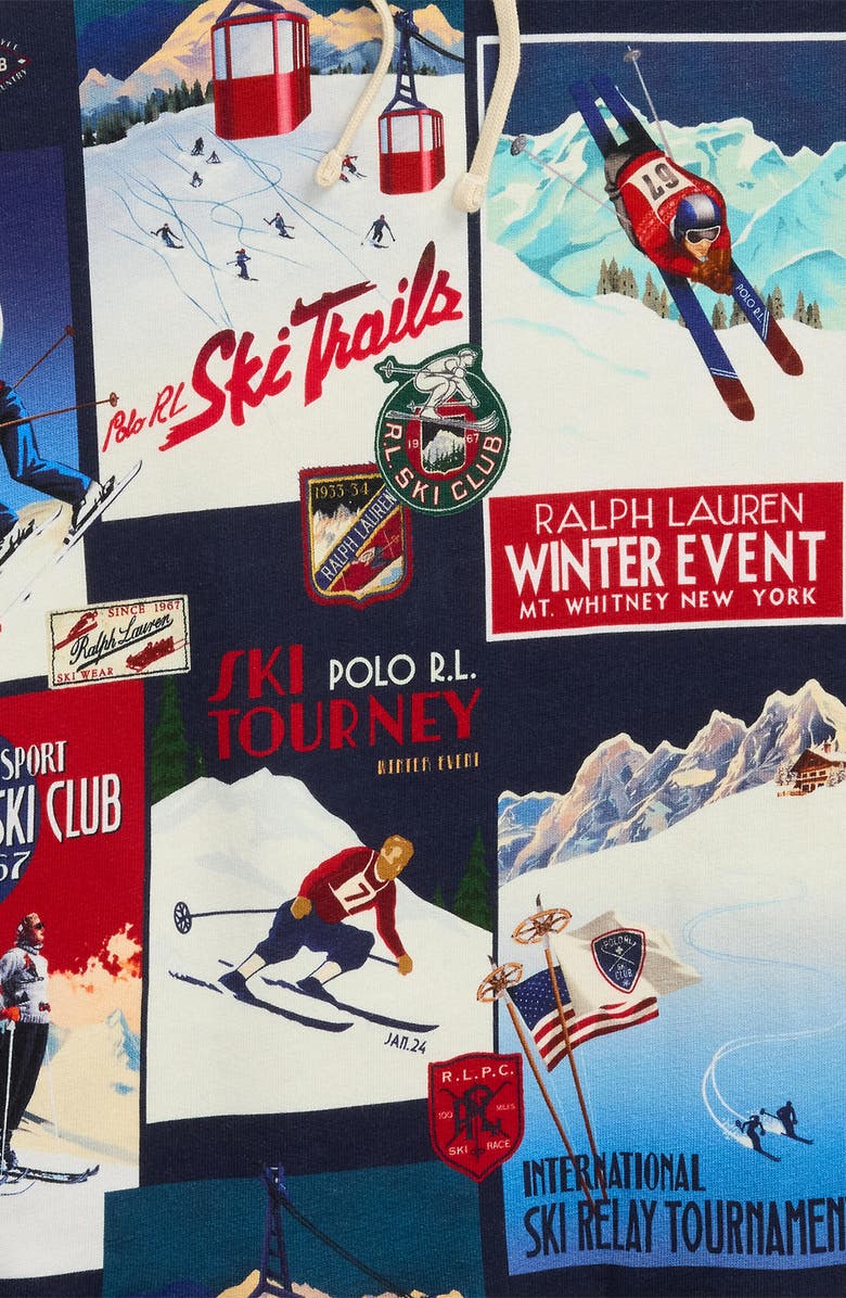 Polo Ralph Lauren Ski Patchwork Fleece Hoodie, Alternate, color,