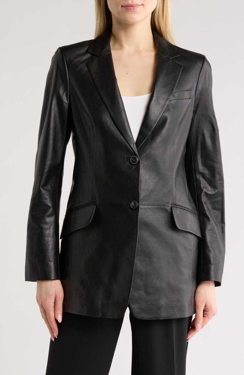 rag & bone Charles Leather Blazer, Main, color,