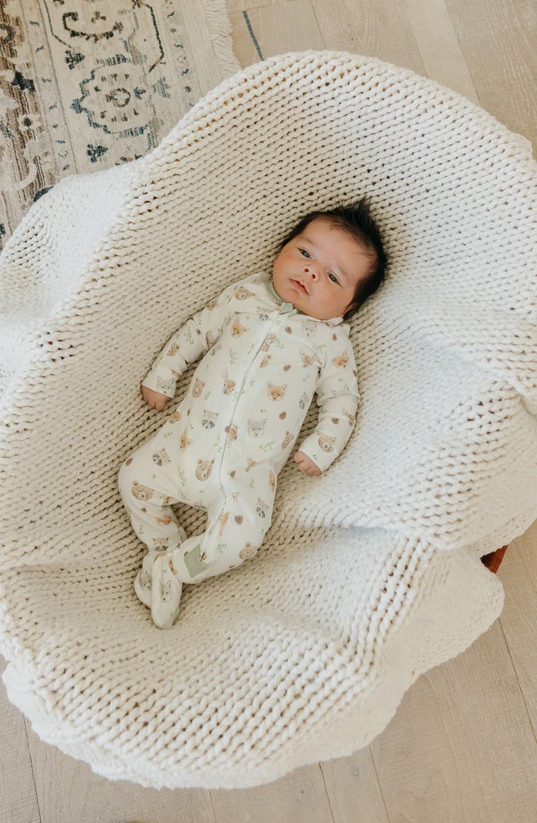 Copper Pearl Wilder Zip-Up Footie Pajamas, Alternate, color, Wilder