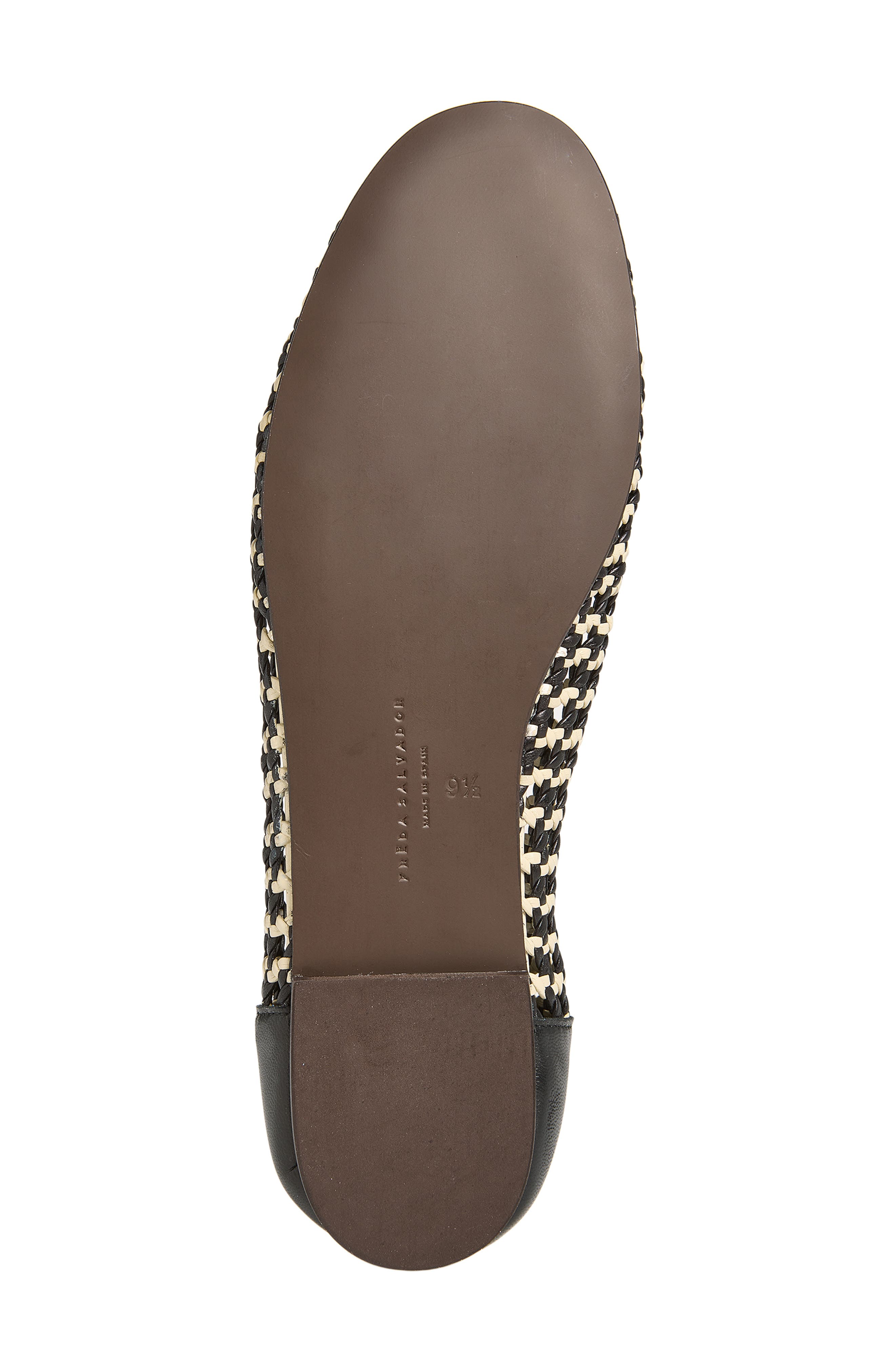 Freda Salvador Woven Ballet Flat, Alternate, color, Vanilla Woven Calf
