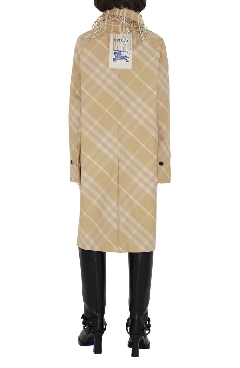 Burberry Reversible Check Water Resistant Cotton Gabardine Car Coat, Alternate, color,