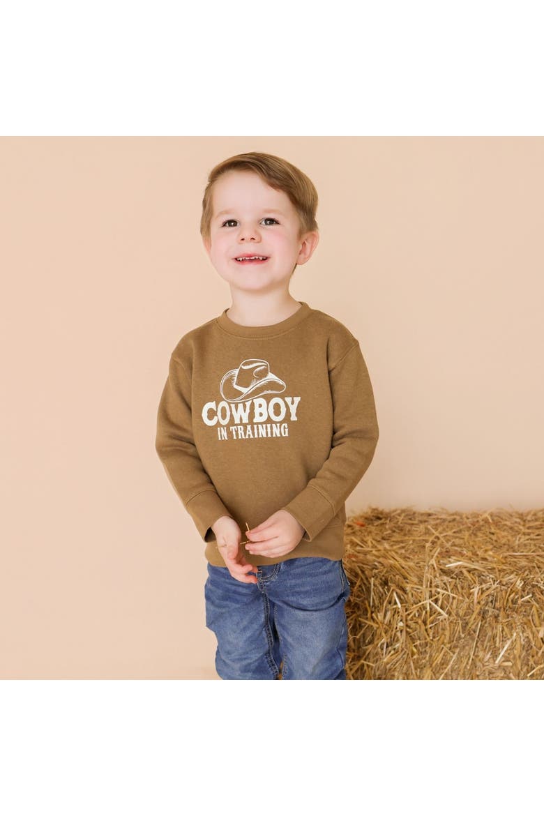 Cowboy In Training Western Sweatshirt, Alternate, color, Mocha
