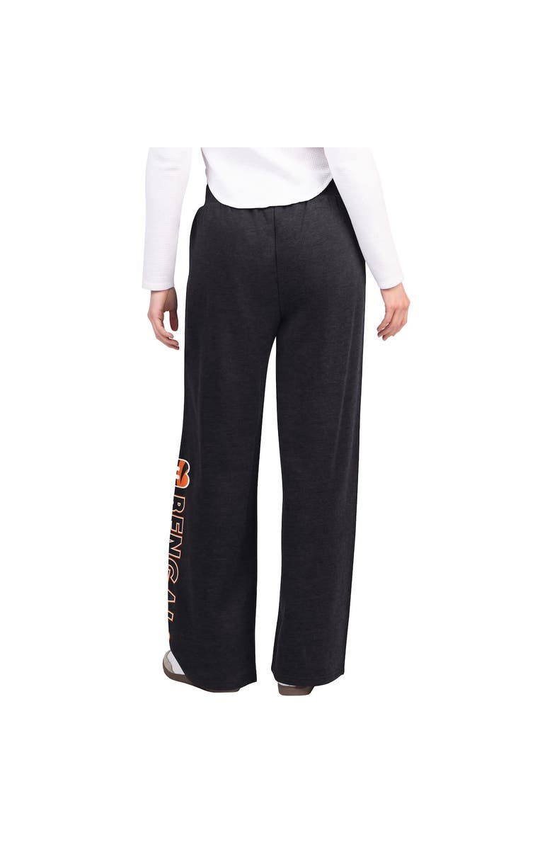 G-III 4HER BY CARL BANKS Women's G-III 4Her by Carl Banks Black Cincinnati Bengals Field Wide Leg Sweatpants, Alternate, color, Black