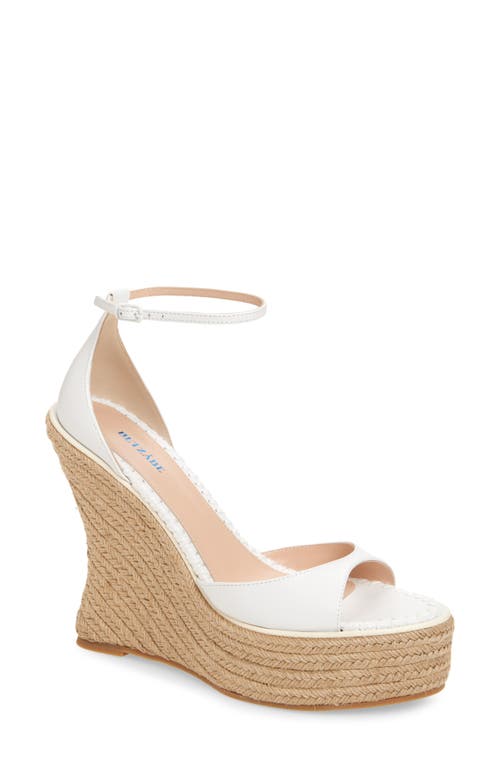 Betzábe Isabel Espadrille Wedge In White Calf