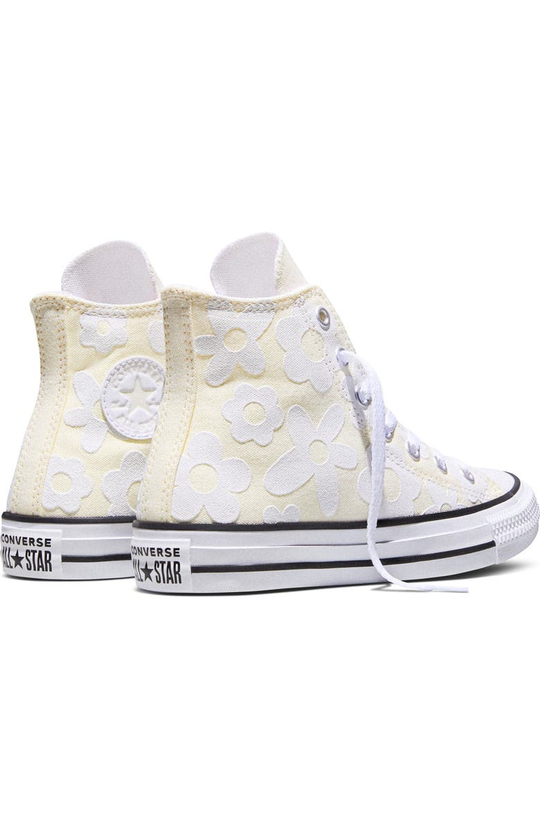 Converse Kids' Chuck Taylor All Star Canvas High Top Sneaker, Alternate, color, Egret/ White/ Silver