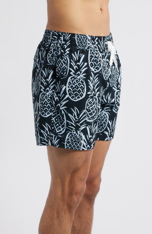 Chubbies The Midnight Thigh Napples 5.5-inch Swim Trunks In Black