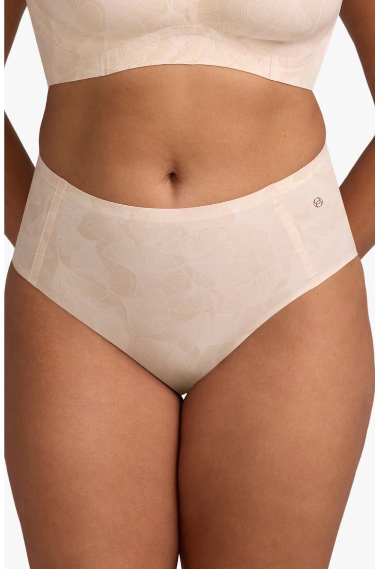 High Waisted Retro Bikini, Main, color, CHAMPAGNE GINGKO