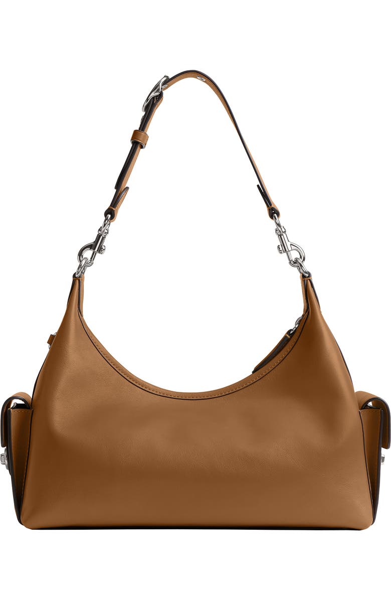 COACH Juliet 30 Glazed Leather Pocket Bag, Alternate, color, Honey Brown