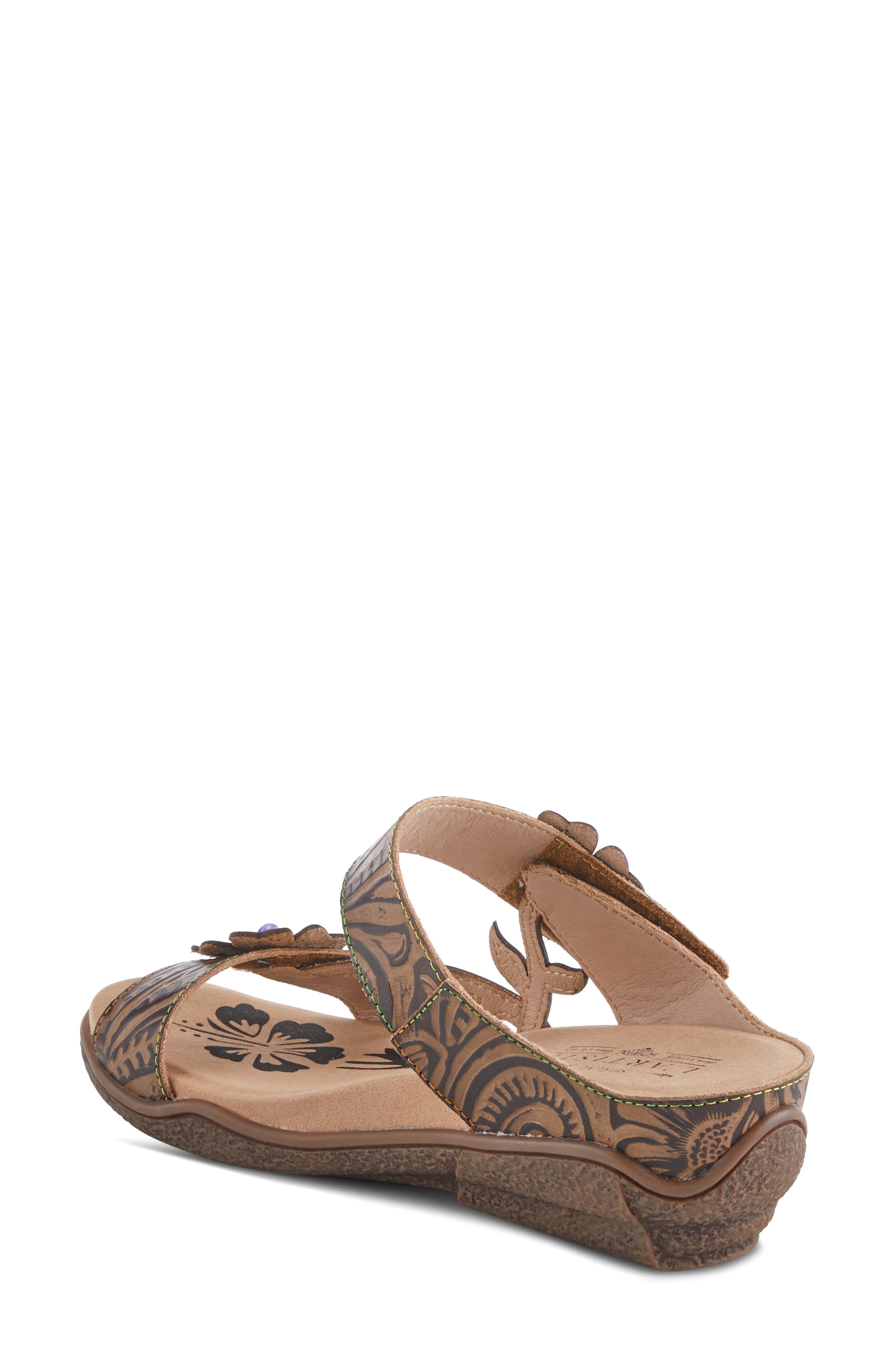 L'Artiste by Spring Step Aymee Wedge Slide Sandal, Alternate, color, Taupe Multi
