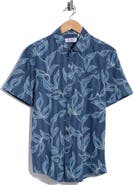 Original Penguin Leaves Print Cotton Button-Up Shirt