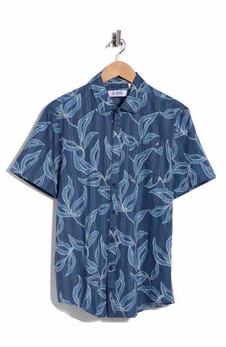 Original Penguin Leaves Print Cotton Button-Up Shirt