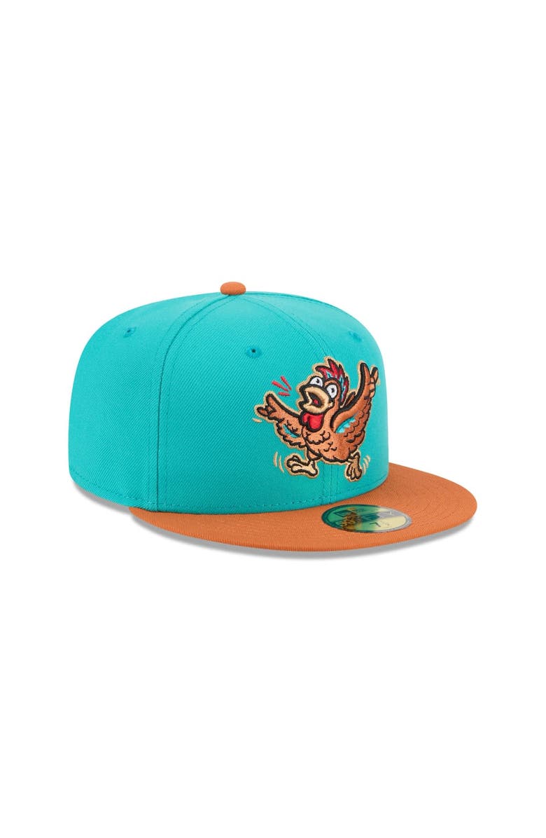 New Era Men's New Era Turquoise Winston-Salem Dash Theme Nights 59FIFTY Fitted Hat, Alternate, color, Turquoise