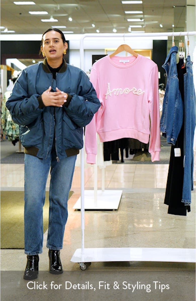 Amore Pearly Beaded Sweatshirt, sales video thumbnail