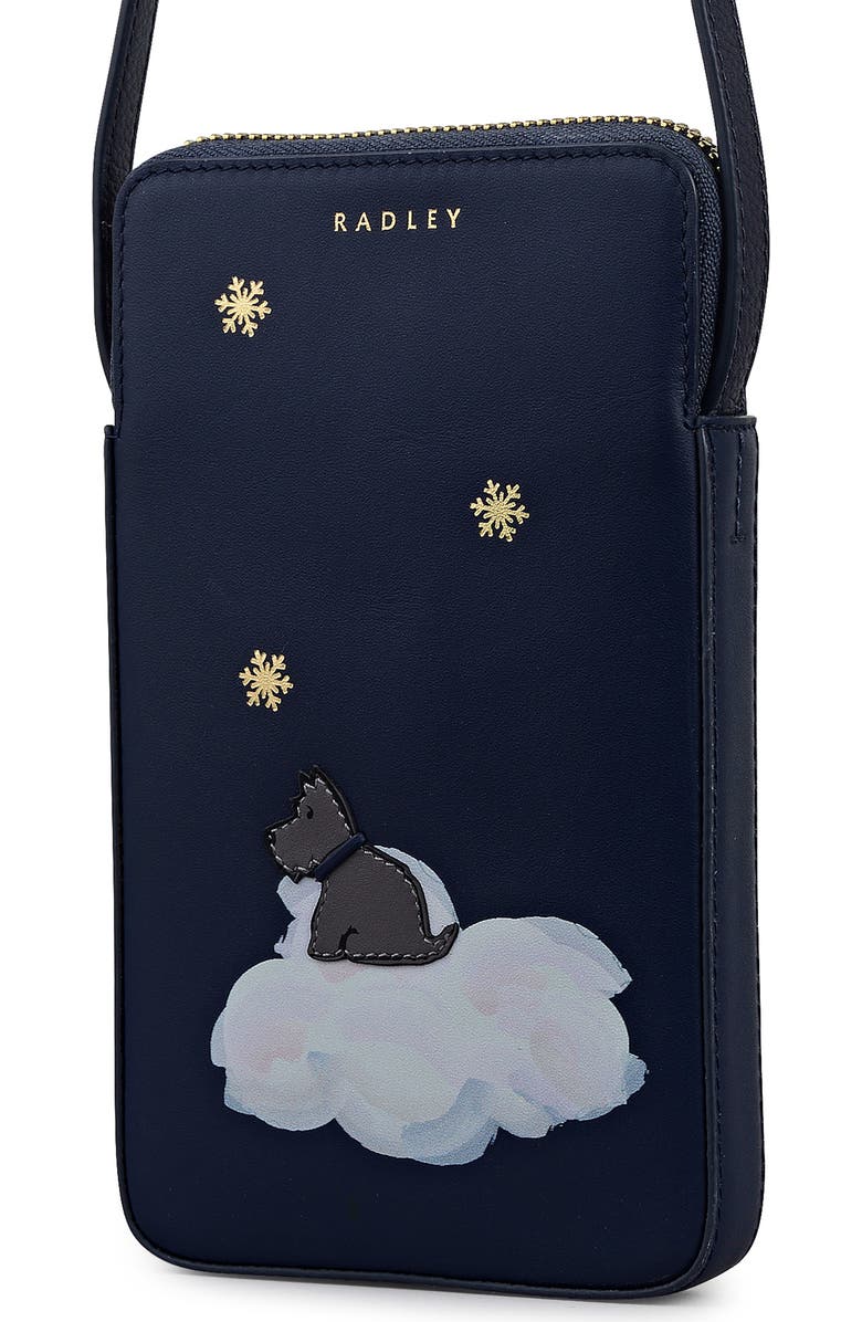 Radley It's Written in the Snowflakes Phone Crossbody Bag, Alternate, color, Dark Blue