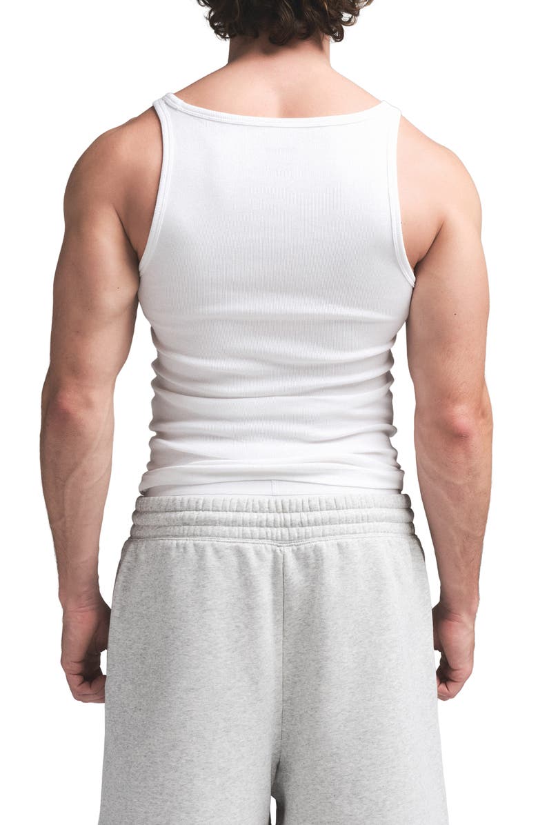 SKIMS Cotton Rib Tanks 3-Pack, Alternate, color, Chalk