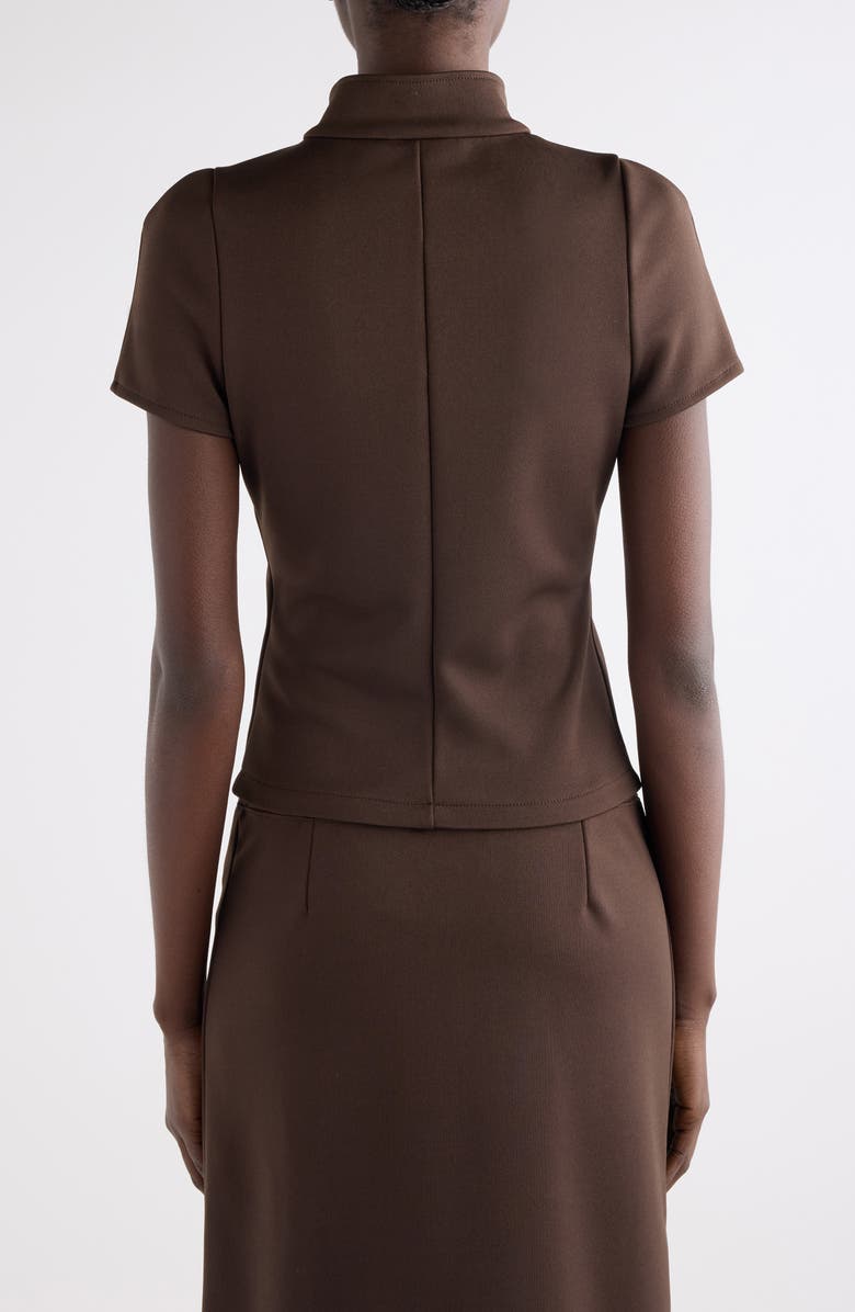 Courrèges Interlock Full Zip Top, Alternate, color, Chocolate