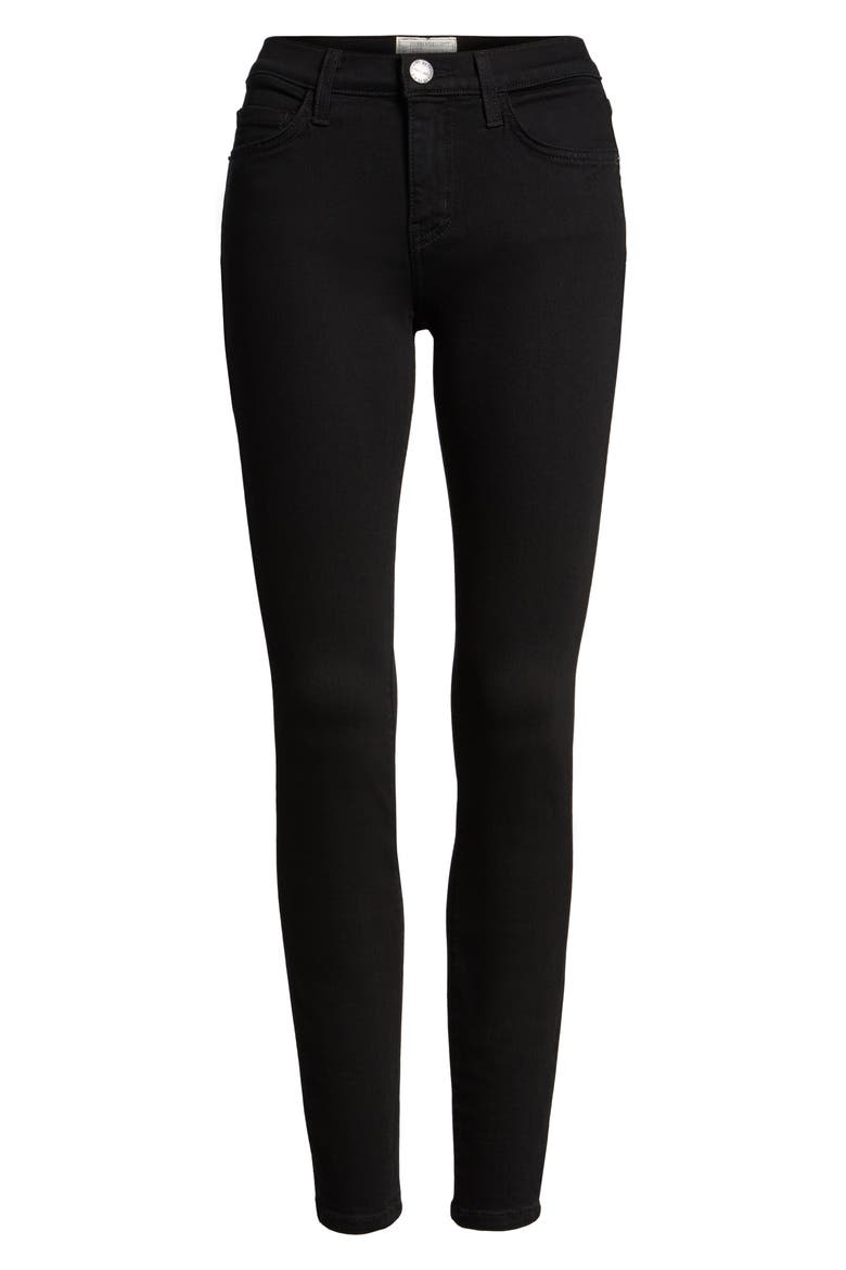 The Stiletto Ankle Skinny Jeans, Main, color, JET BLACK