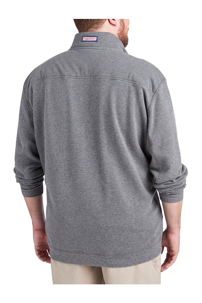 Big & Tall 1/4-Zip Collegiate Shep Shirt, Alternate, color, CHARCOAL