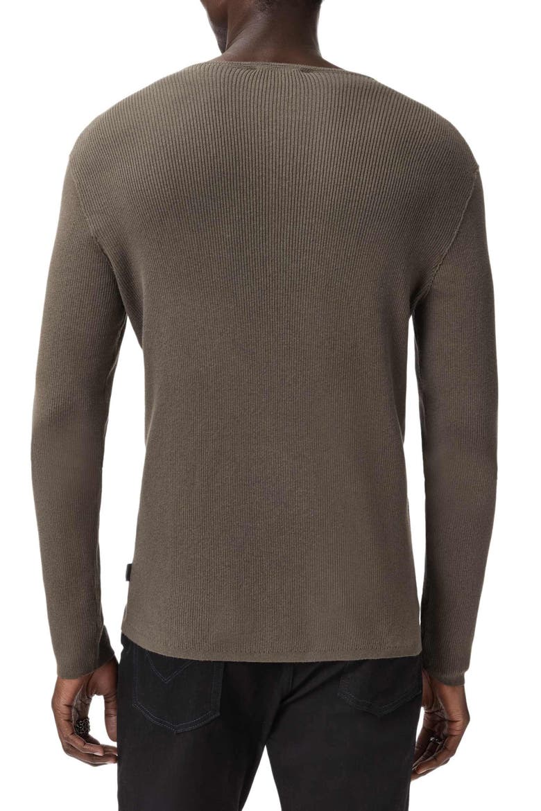 Javis Organic Cotton & Cashmere Rib Henley, Alternate, color, TEAKWOOD