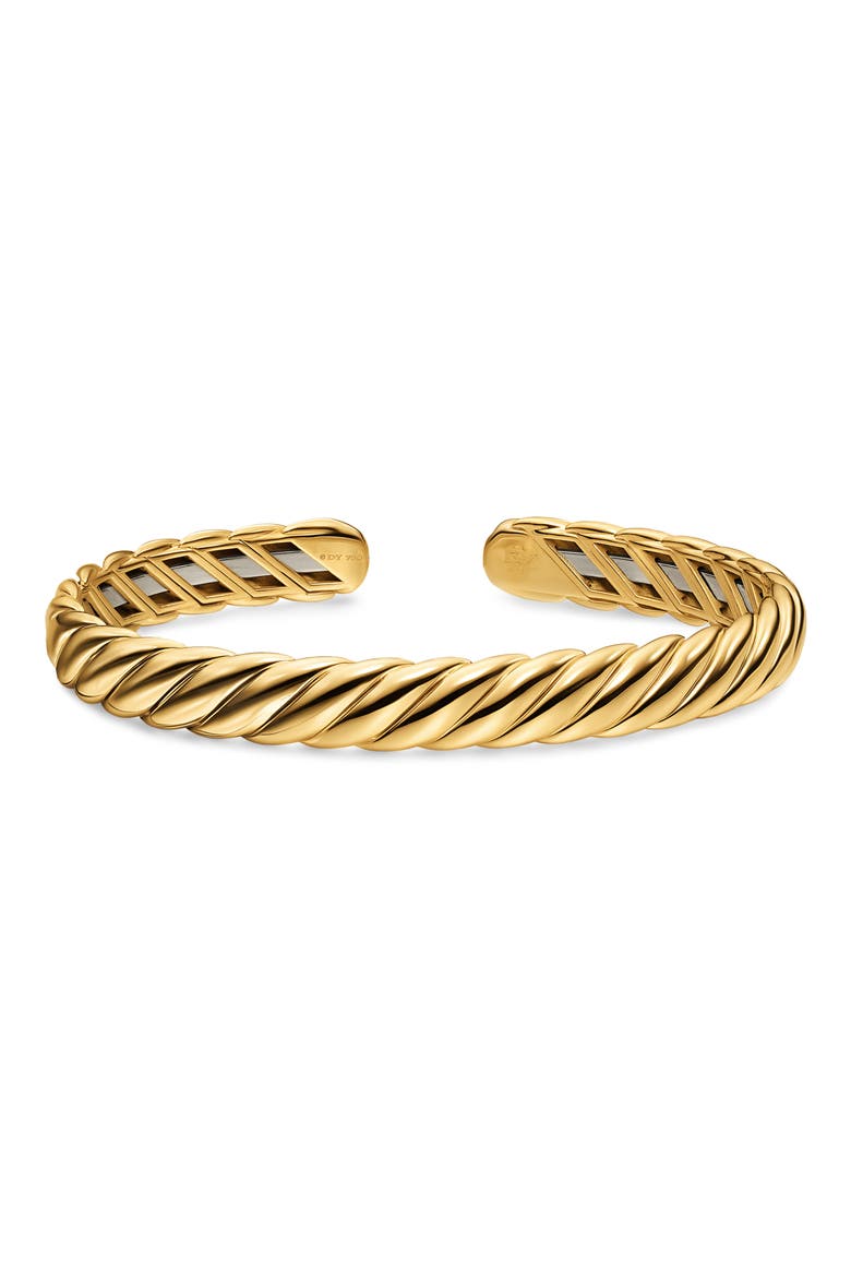 Sculpted Cable Flex Bracelet, 7.5mm, Alternate, color, GOLD
