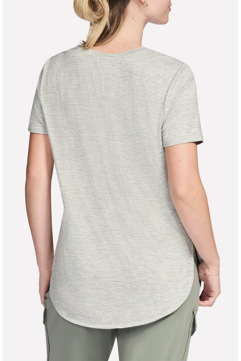 GoWalk® Stripe Tunic T-Shirt, Alternate, color, AGAVE/ ICE STRIPE SWIFT STRIPE